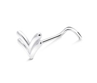 Silver Curved Nose Stud NSKB-1829